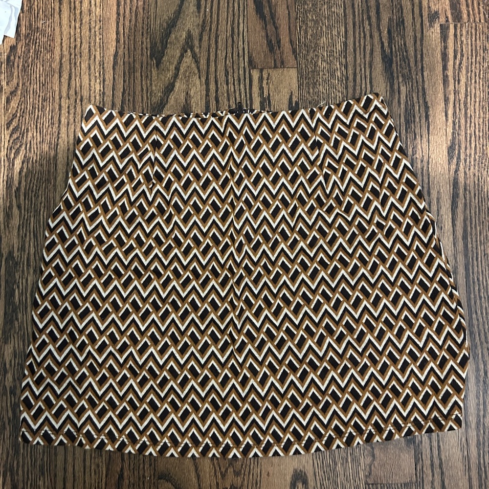 Altar'd State Black and Brown Mini Skirt